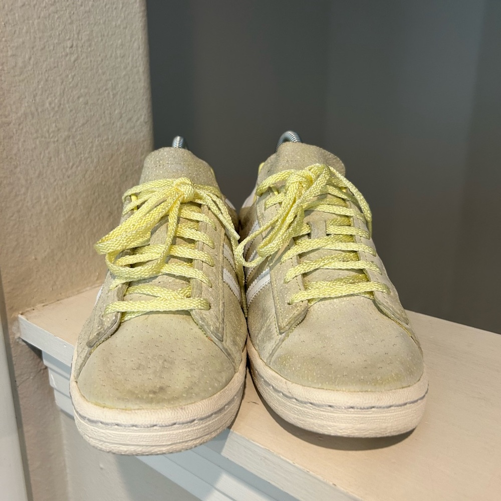 Adidas Campus 80s Lemonade Yellow White Sneakers Mens Youth size 6.5 - Picture 7 of 11